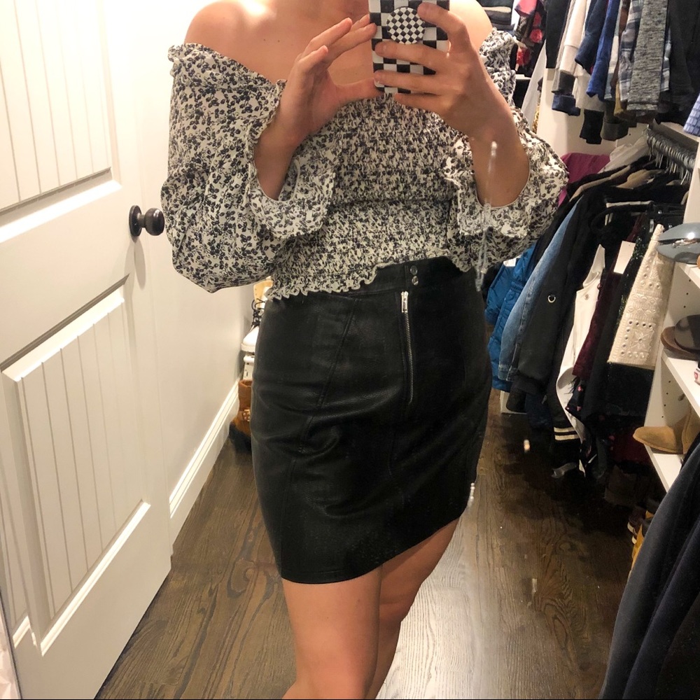 Zara faux leather skirt